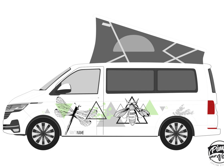 Pack1-bee'dragonfly-sticker-van-stickervan-pimpyourvan