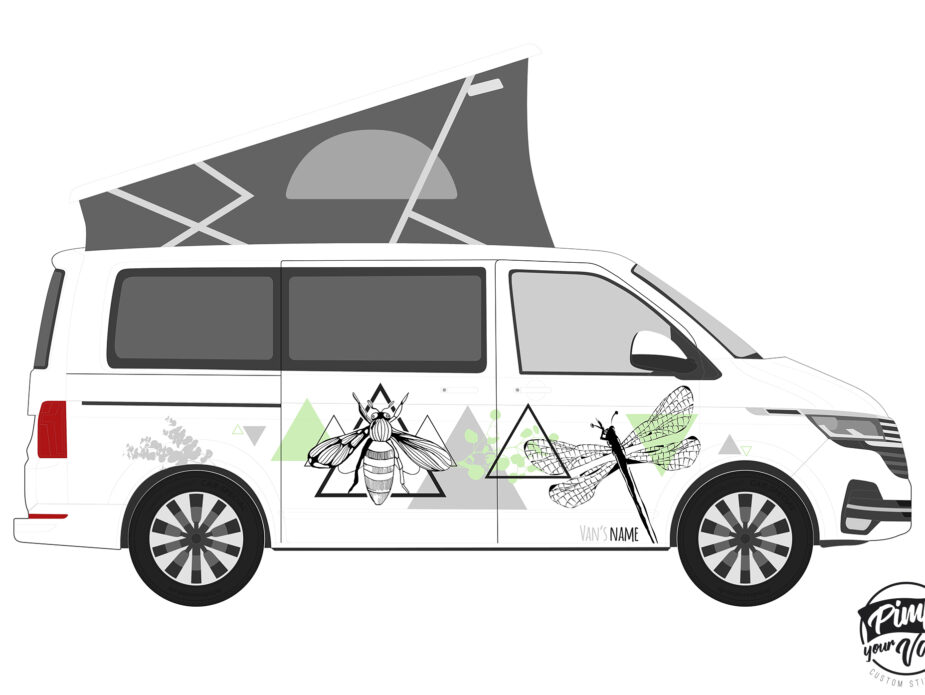 Pack1-bee'dragonfly-sticker-van-stickervan-pimpyourvan